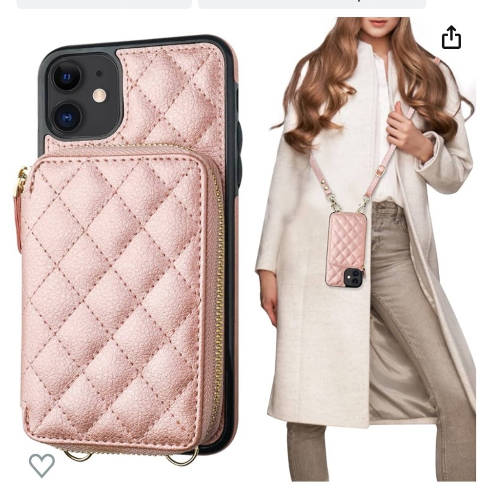 NWT Rose gold iPhone 11 wallet case